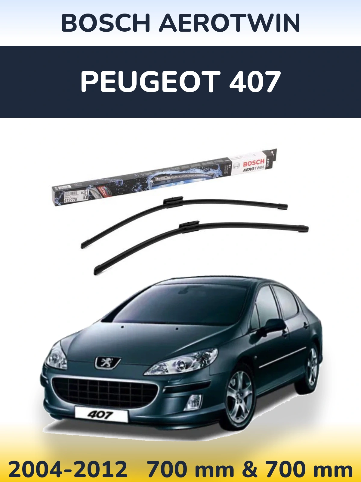 Torkarblad BOSCH AeroTwin för Peugeot 407