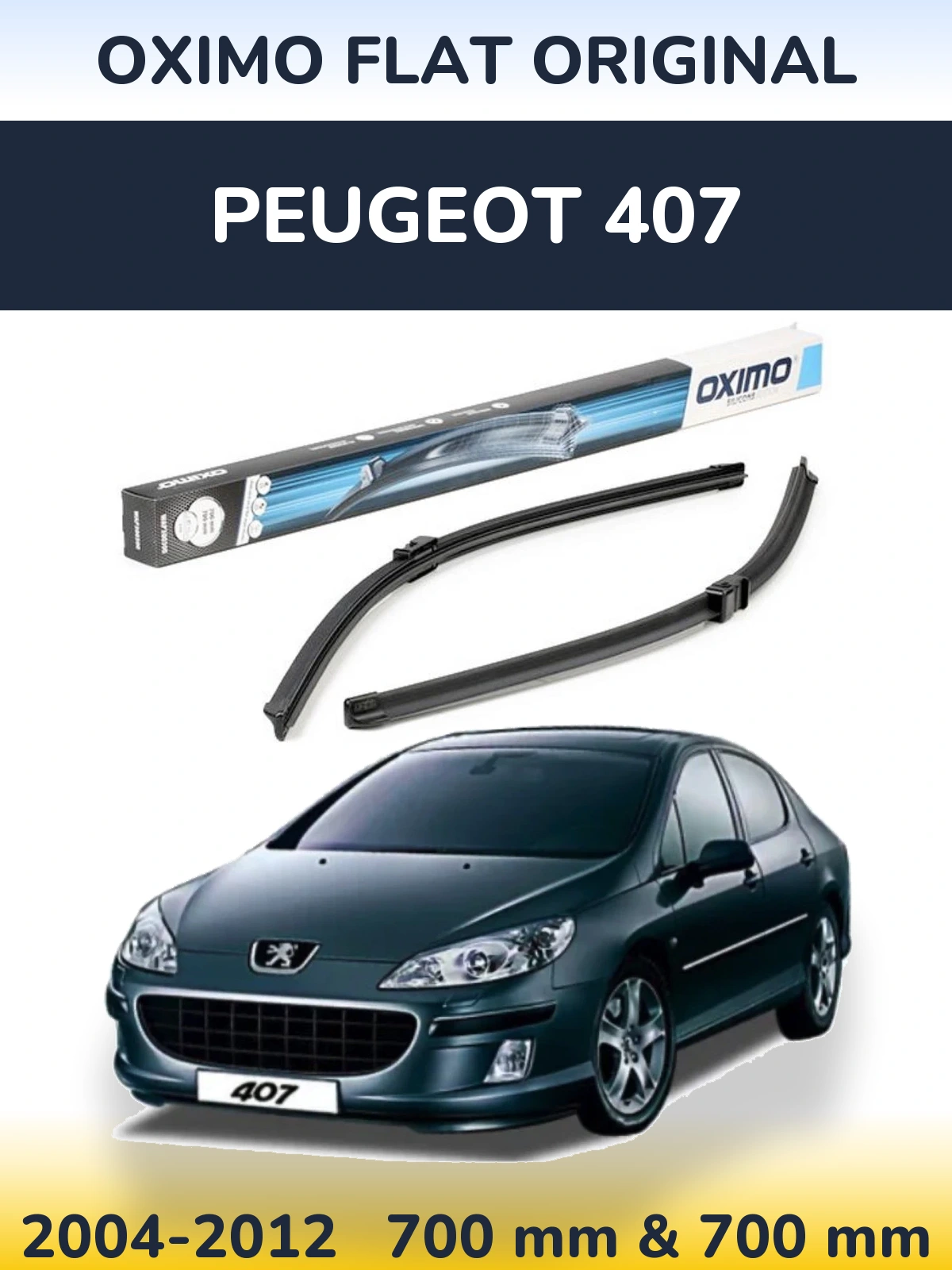 Torkarblad Oximo Flat Original för Peugeot 407