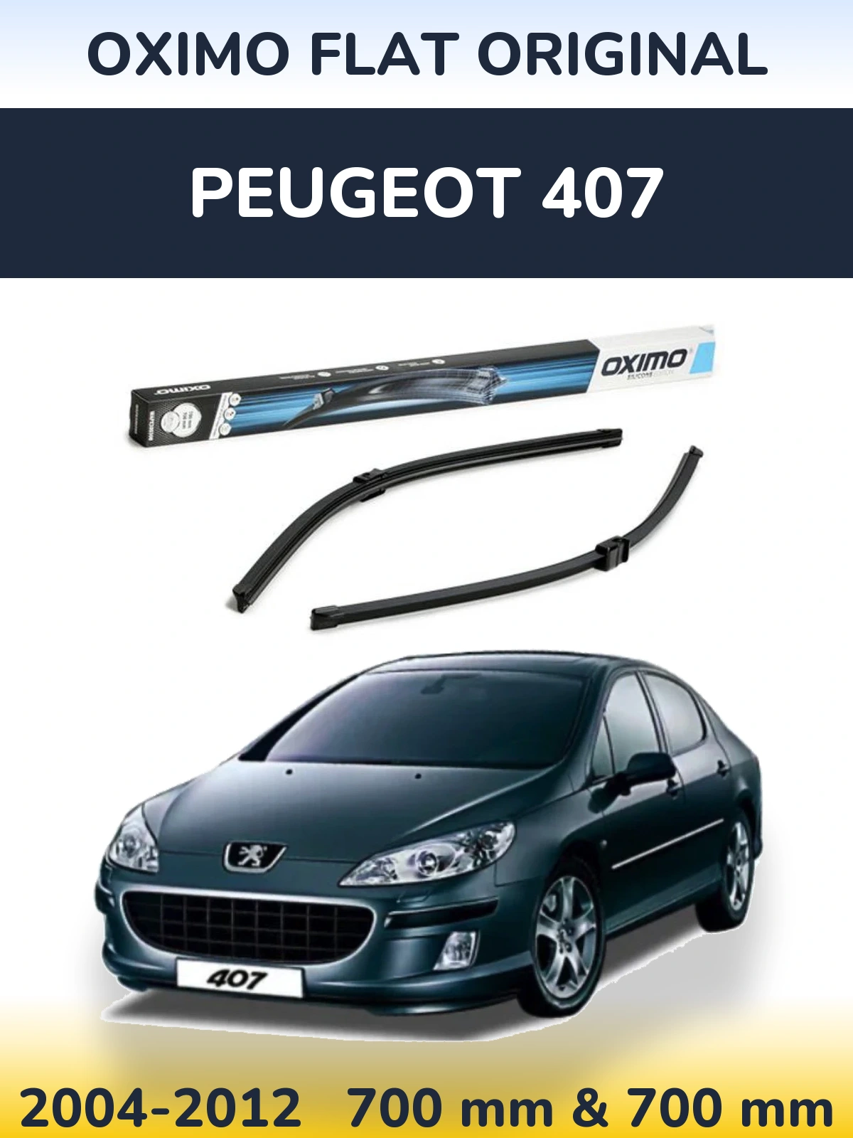 Torkarblad Oximo Flat Original för Peugeot 407