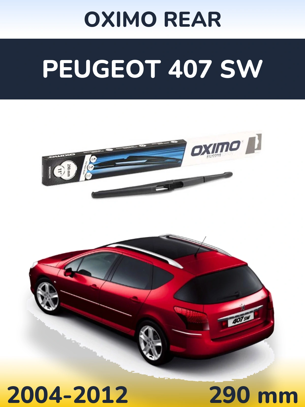 Torkarblad Oximo Rear för Peugeot 407 SW