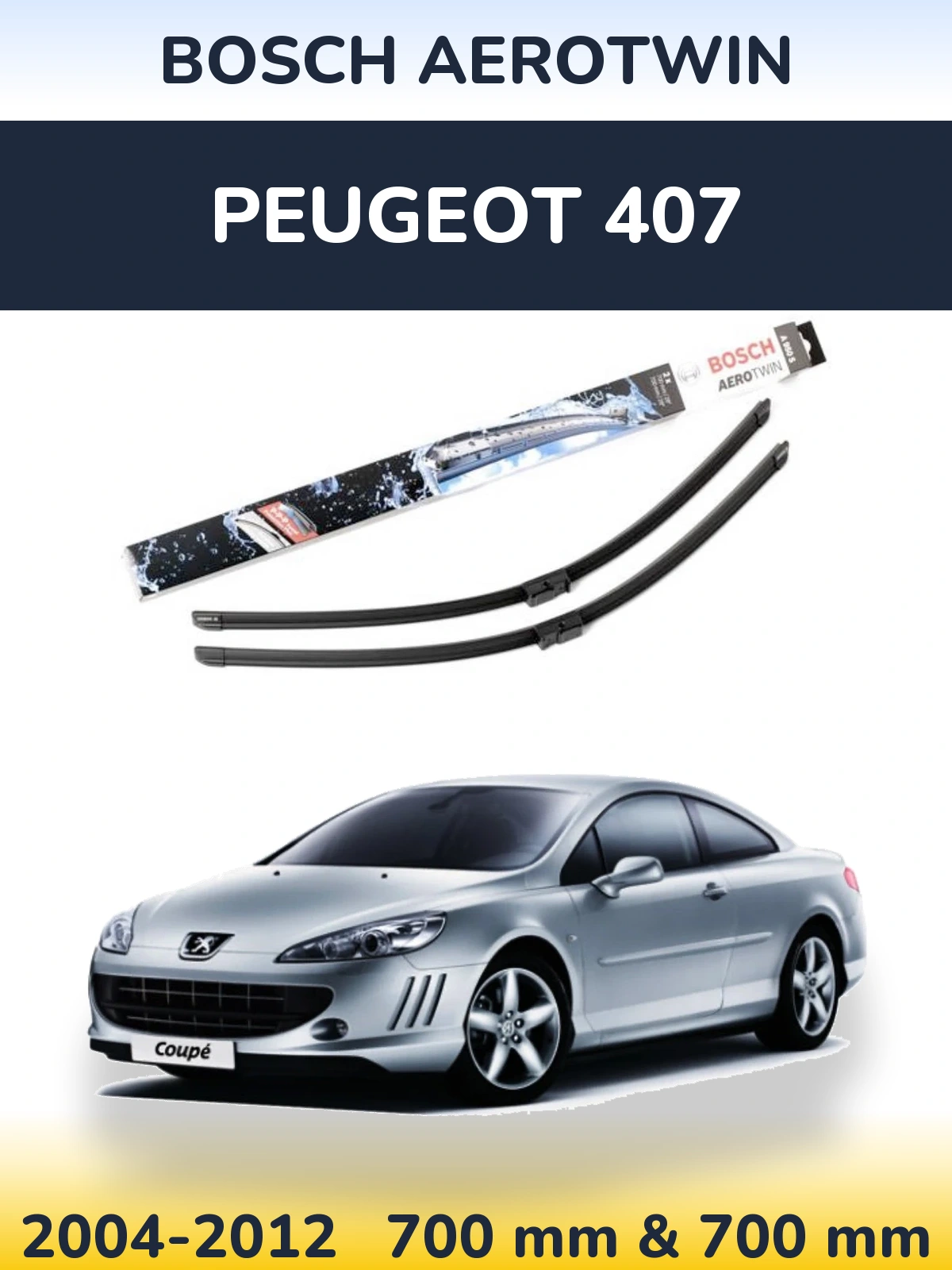 Torkarblad BOSCH AeroTwin för Peugeot 407