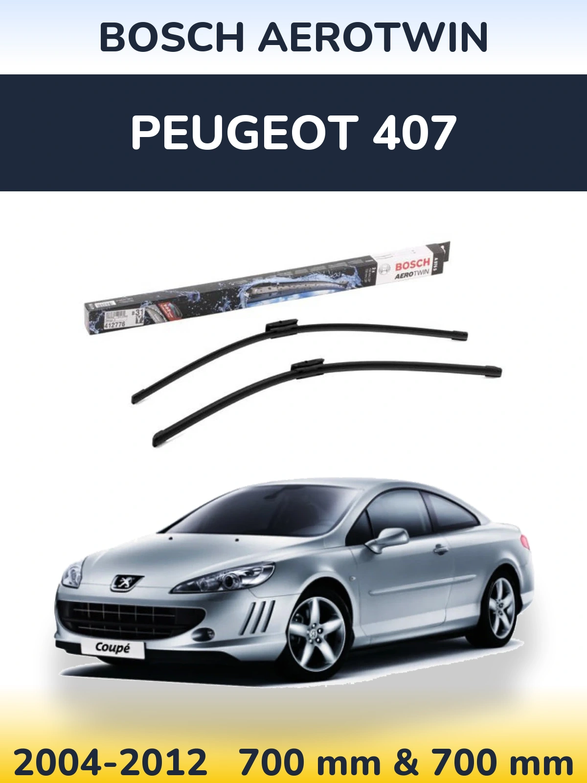 Torkarblad BOSCH AeroTwin för Peugeot 407
