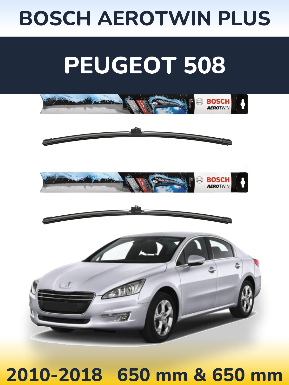 Torkarblad BOSCH AeroTwin Plus för Peugeot 508