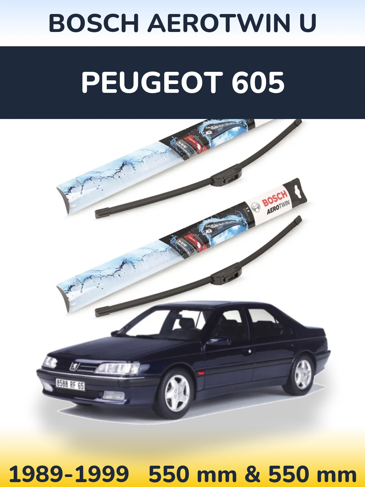 Torkarblad BOSCH AeroTwin U för Peugeot 605