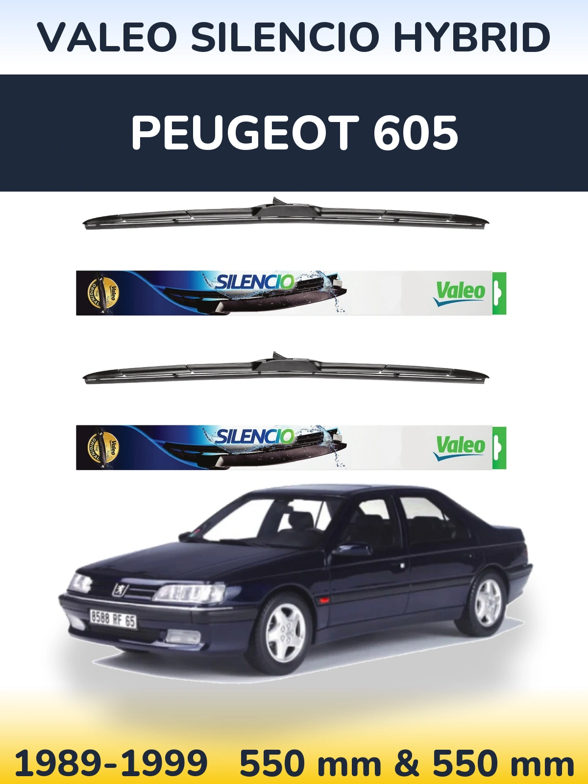 Torkarblad Valeo Silencio Hybrid för Peugeot 605