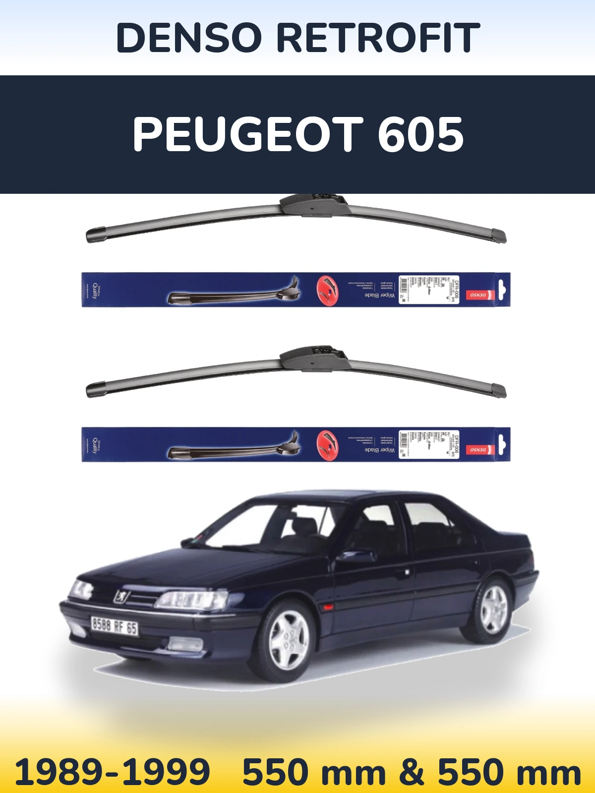 Torkarblad Denso Retrofit för Peugeot 605