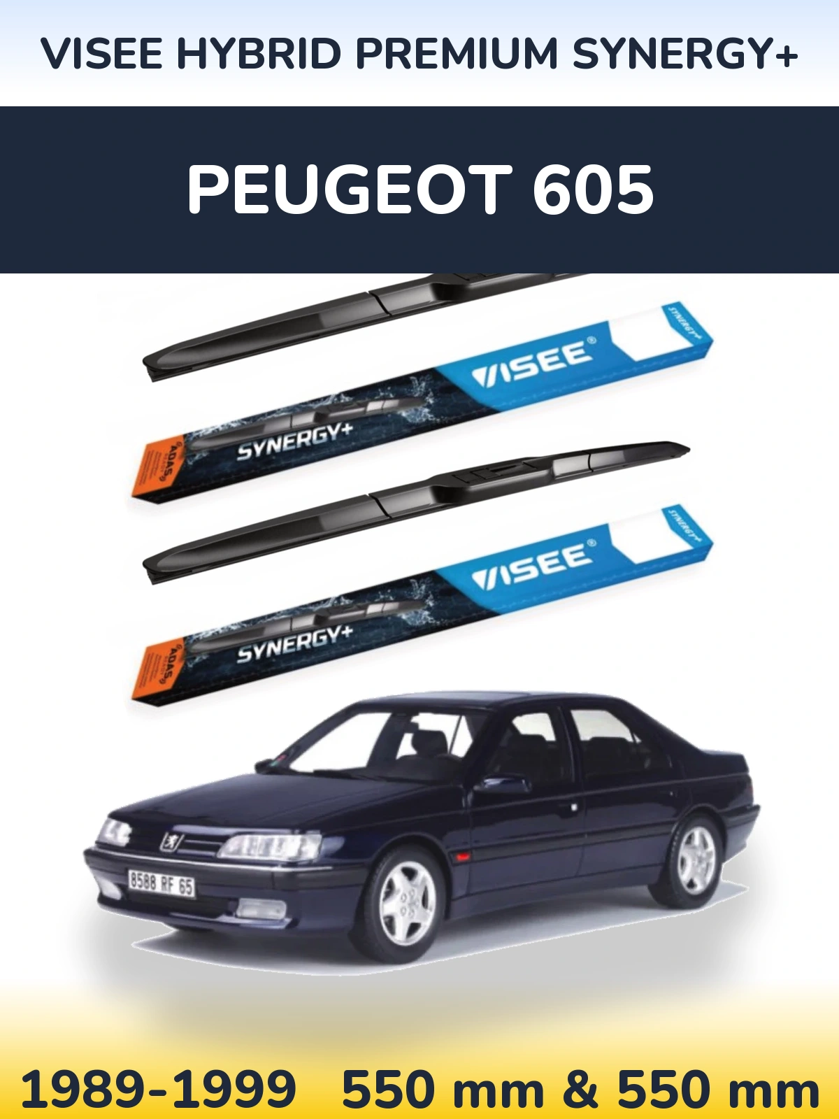 Torkarblad VISEE HYBRID PREMIUM SYNERGY+ för Peugeot 605