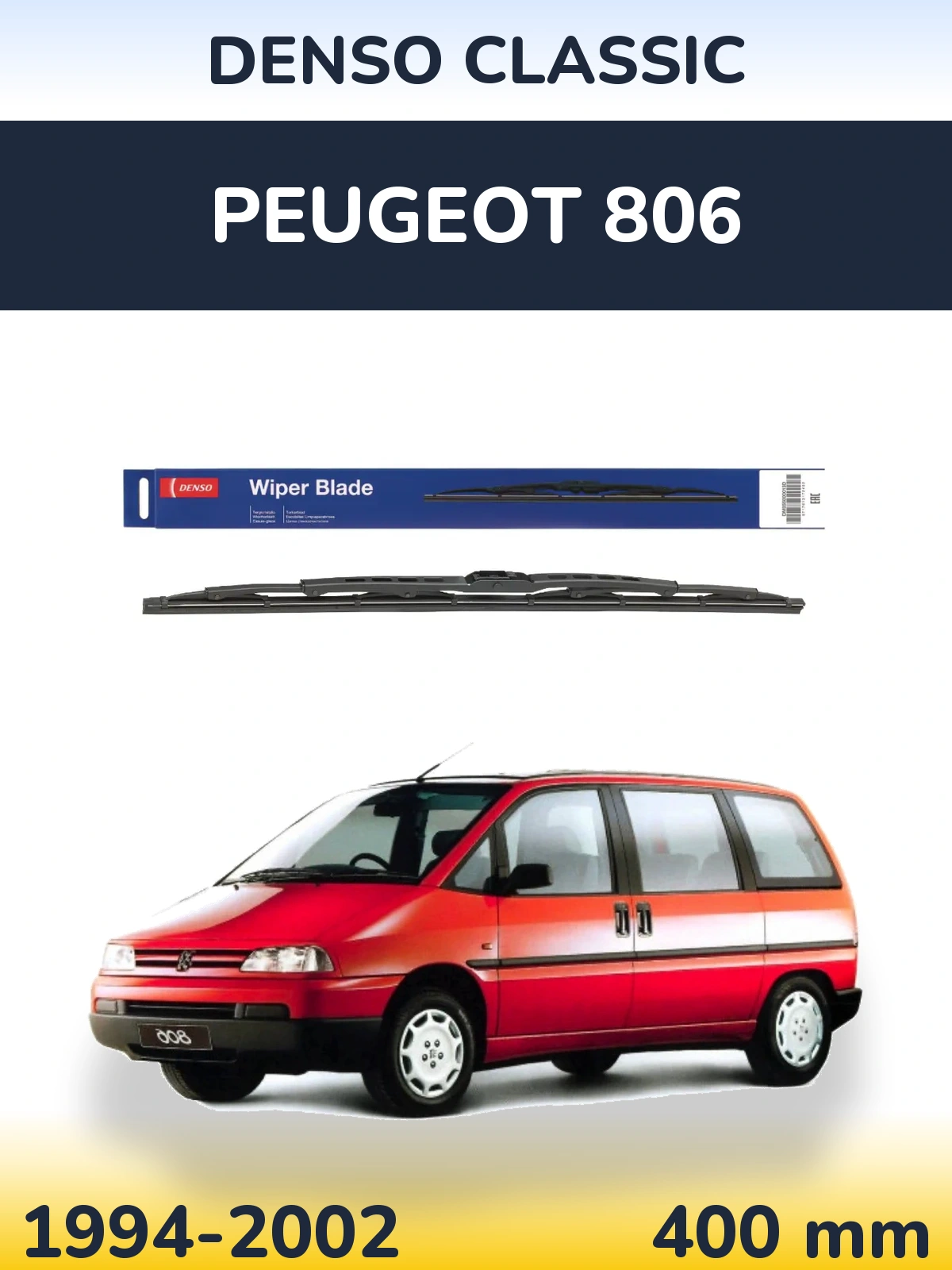 Torkarblad Denso Classic för Peugeot 806