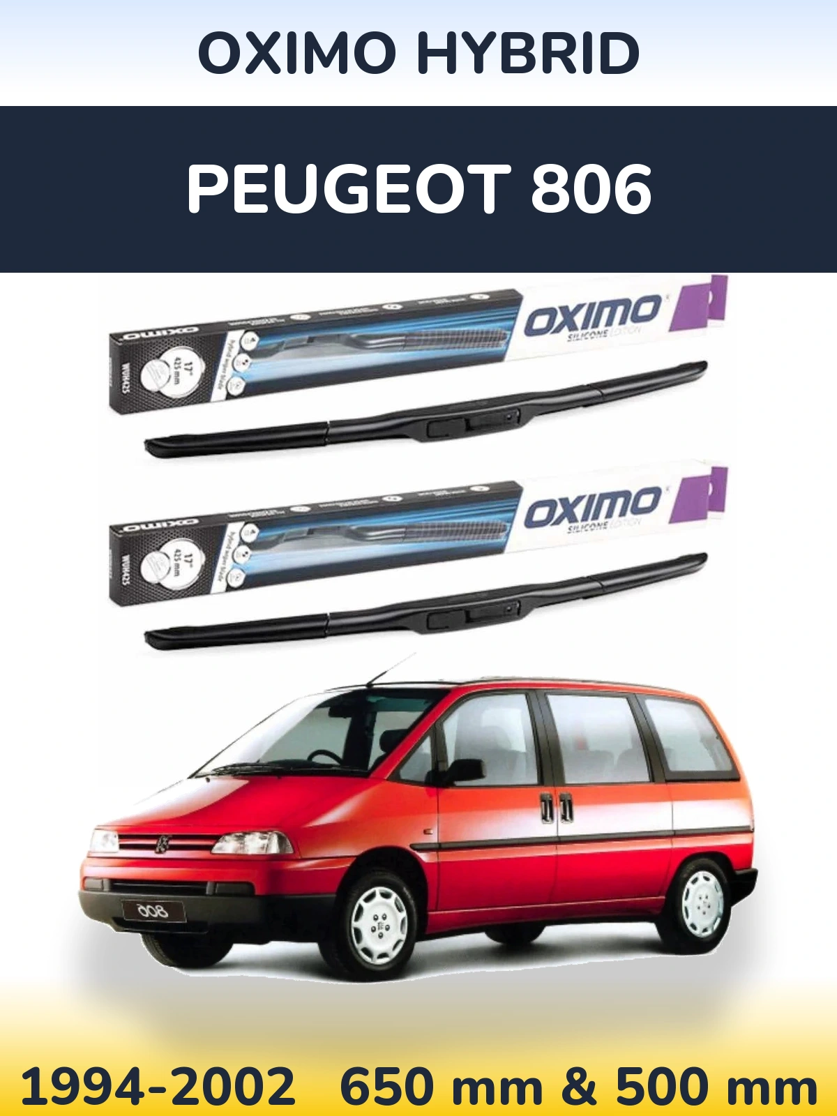 Torkarblad Oximo Hybrid för Peugeot 806