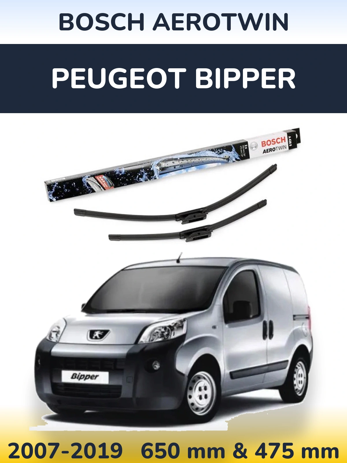 Torkarblad BOSCH AeroTwin för Peugeot Bipper