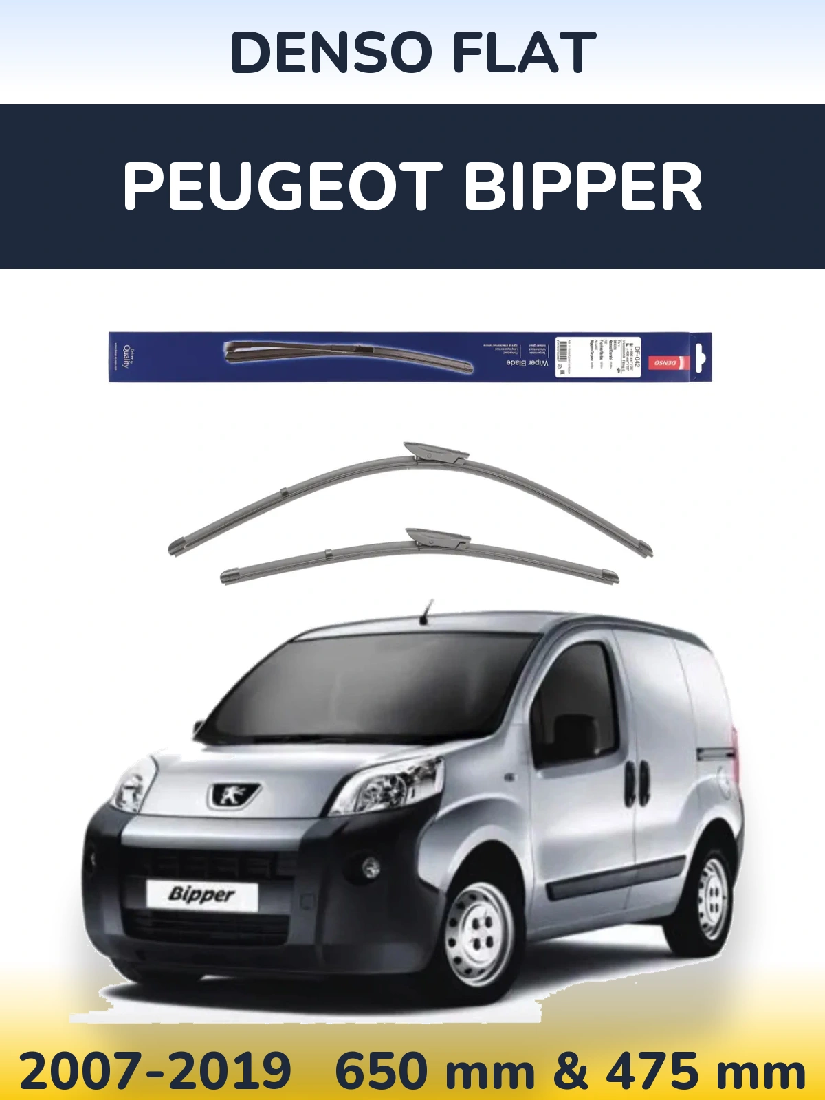 Torkarblad Denso Flat för Peugeot Bipper