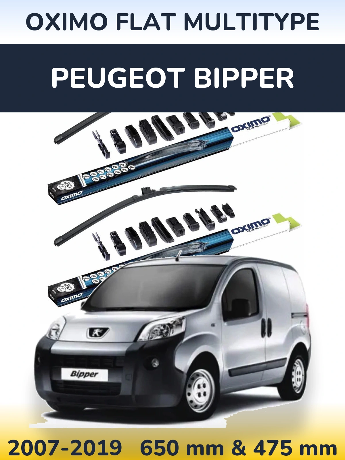 Torkarblad Oximo Flat MultiType för Peugeot Bipper