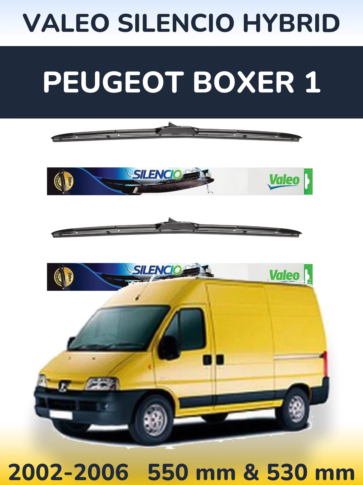 Torkarblad Valeo Silencio Hybrid för Peugeot Boxer 1