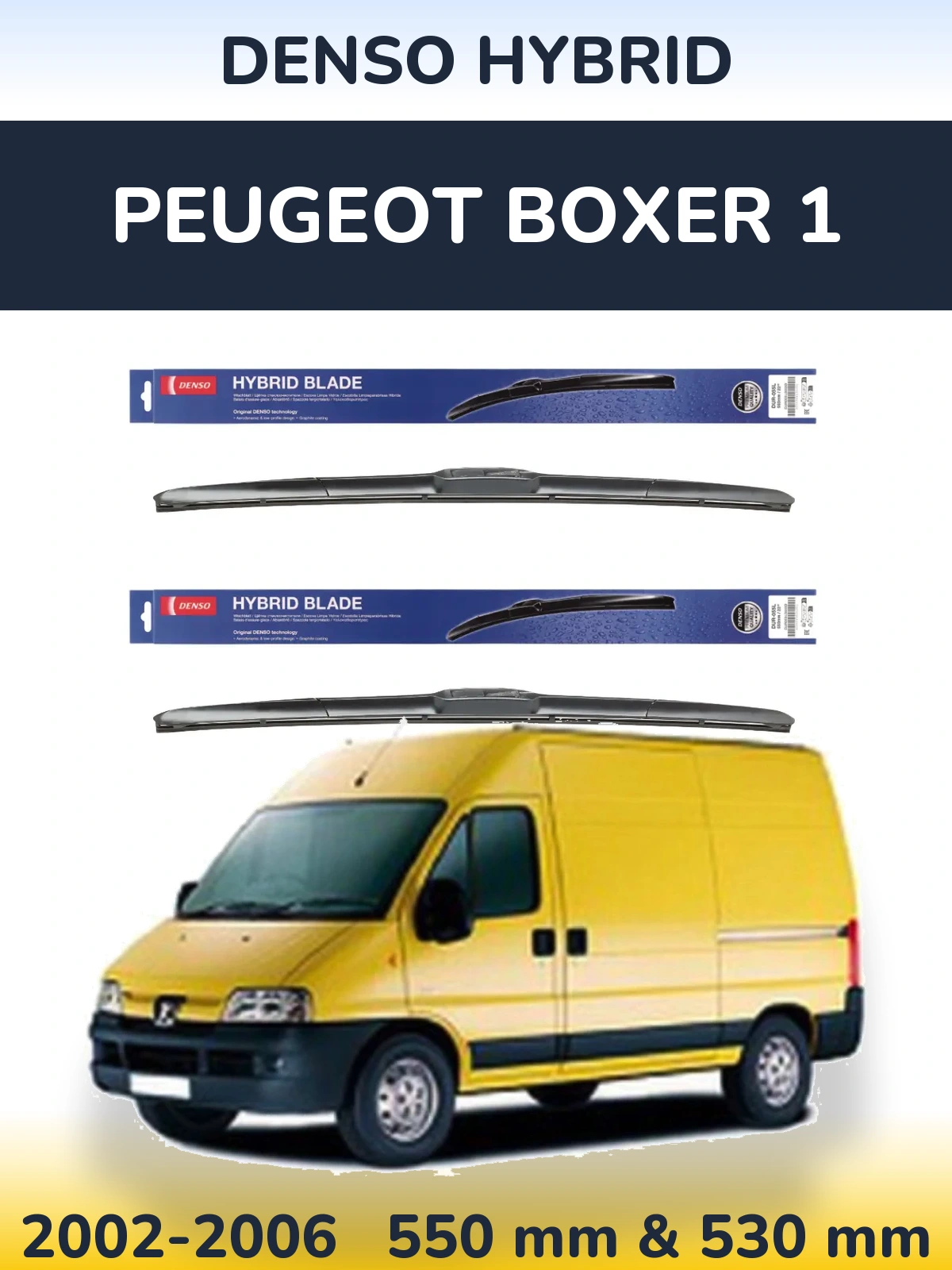 Torkarblad Denso Hybrid för Peugeot Boxer 1