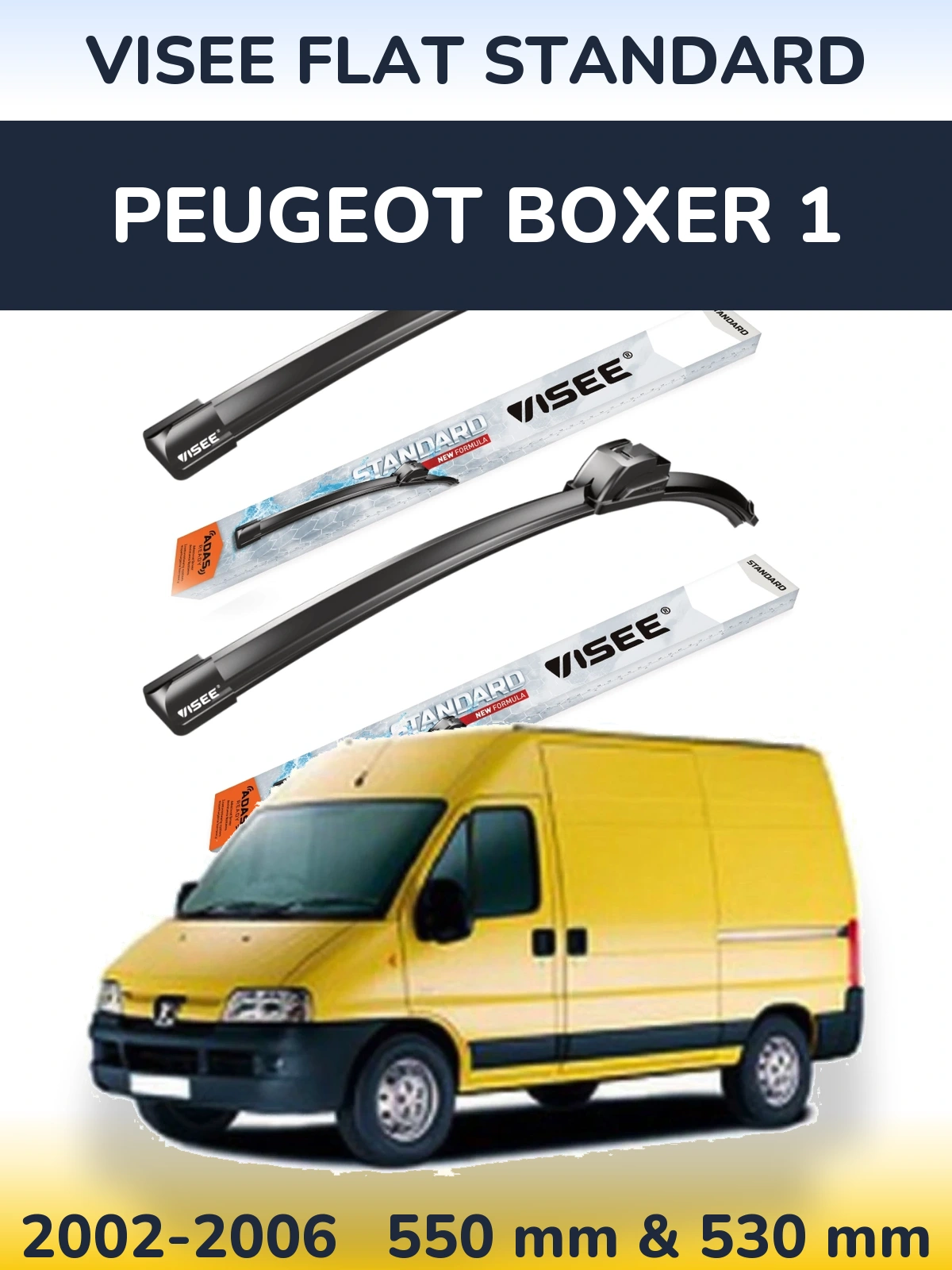 Torkarblad VISEE FLAT STANDARD för Peugeot Boxer 1