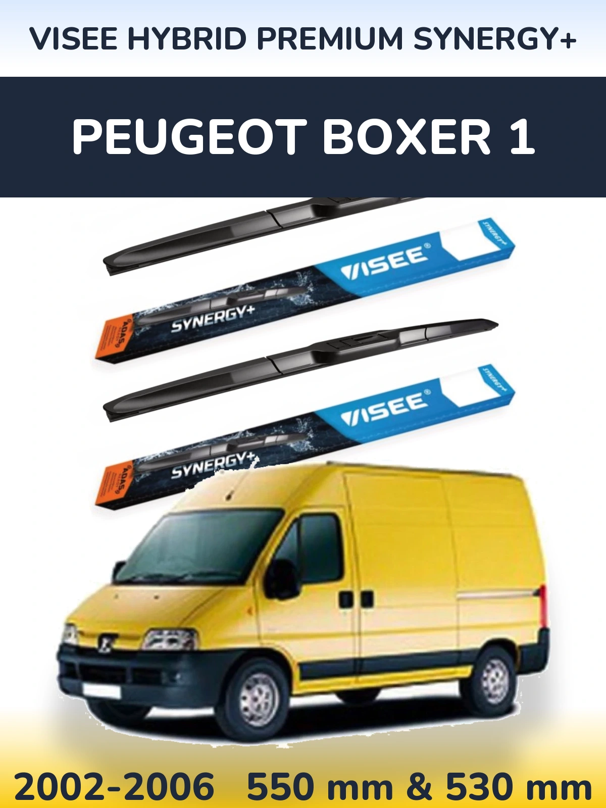 Torkarblad VISEE HYBRID PREMIUM SYNERGY+ för Peugeot Boxer 1