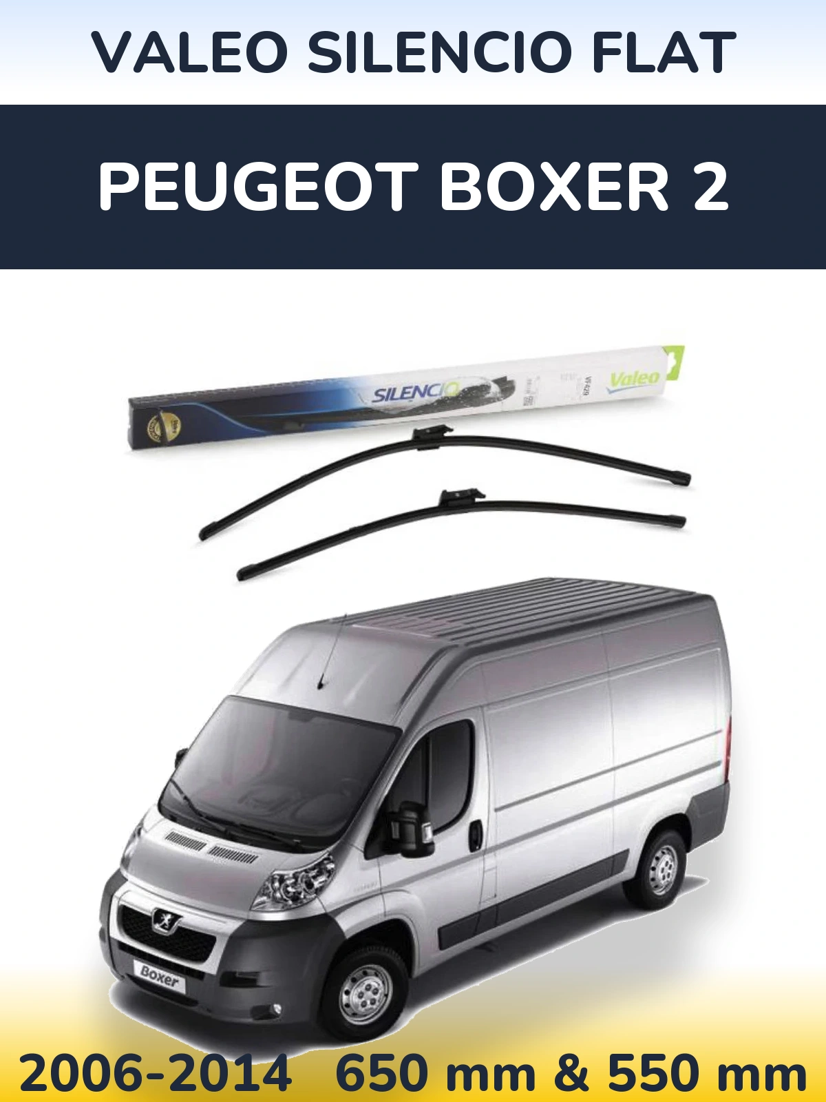 Torkarblad Valeo Silencio Flat för Peugeot Boxer 2