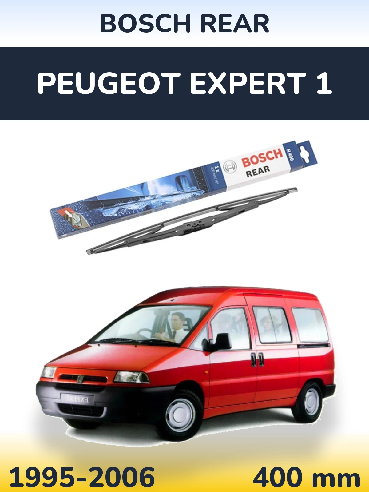 Задний дворник BOSCH Rear 400 мм для Peugeot Expert 1 1995-2006