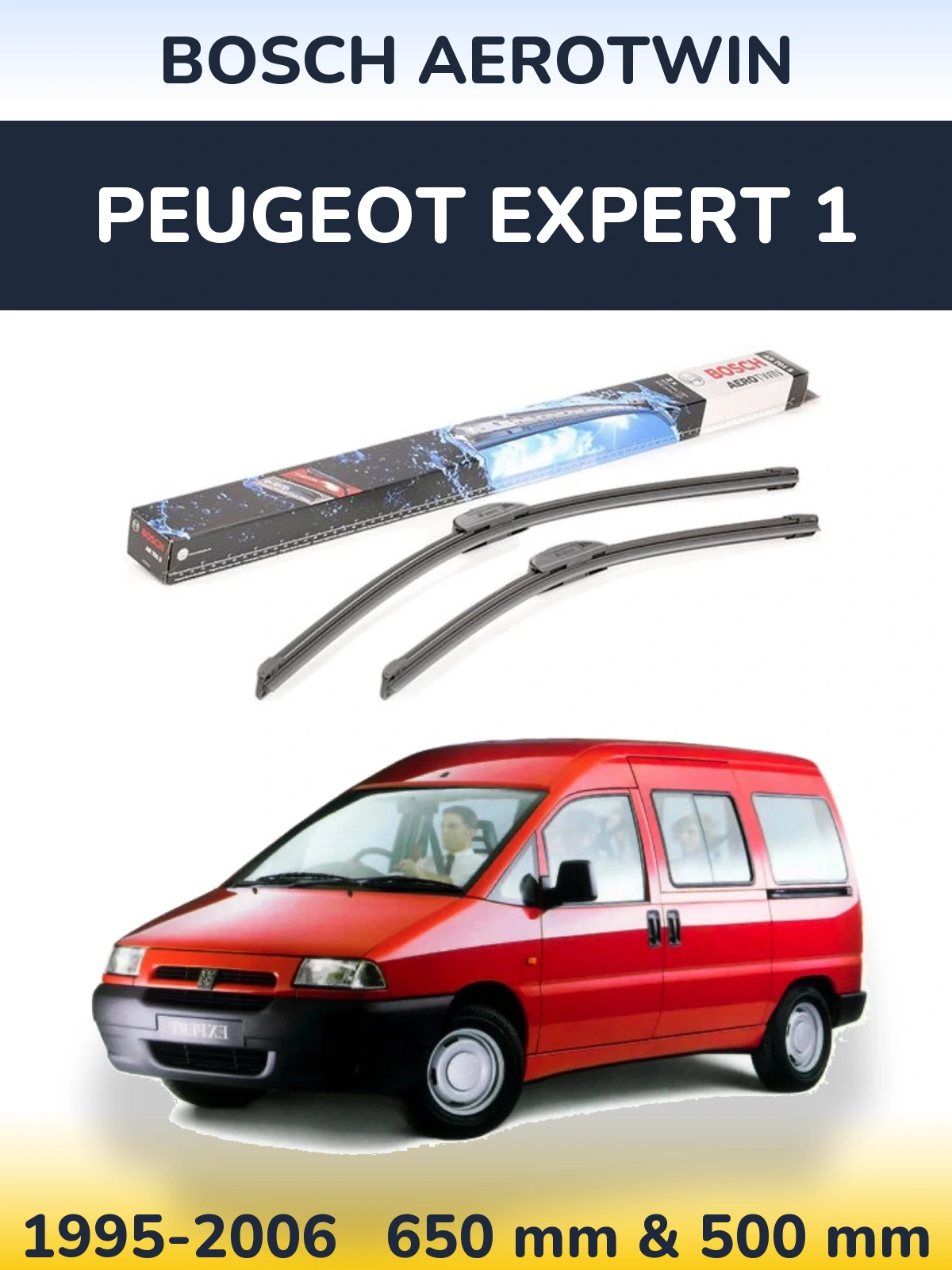 Torkarblad BOSCH AeroTwin för Peugeot Expert 1