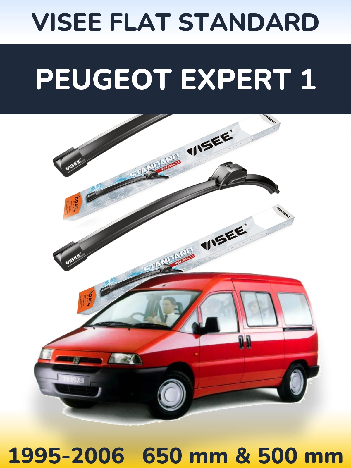 Torkarblad VISEE FLAT STANDARD för Peugeot Expert 1