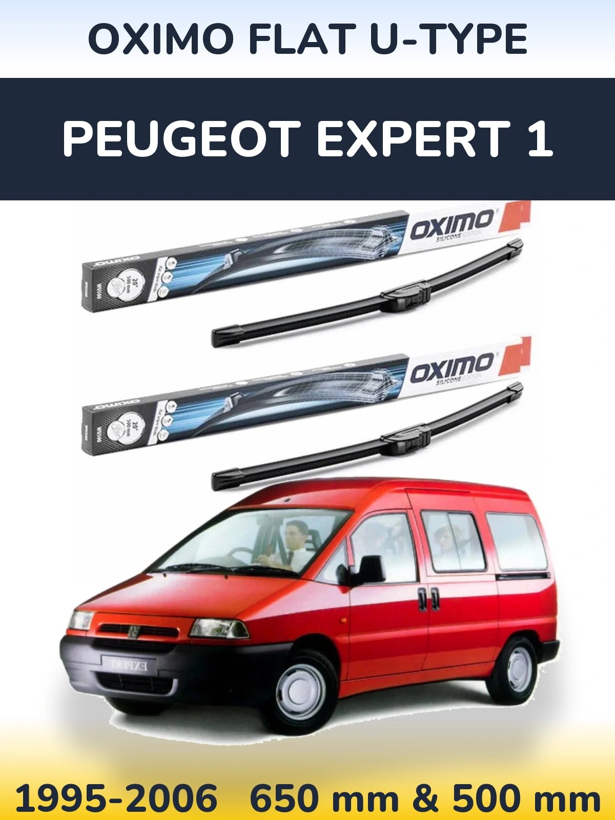 Torkarblad Oximo Flat U-type för Peugeot Expert 1
