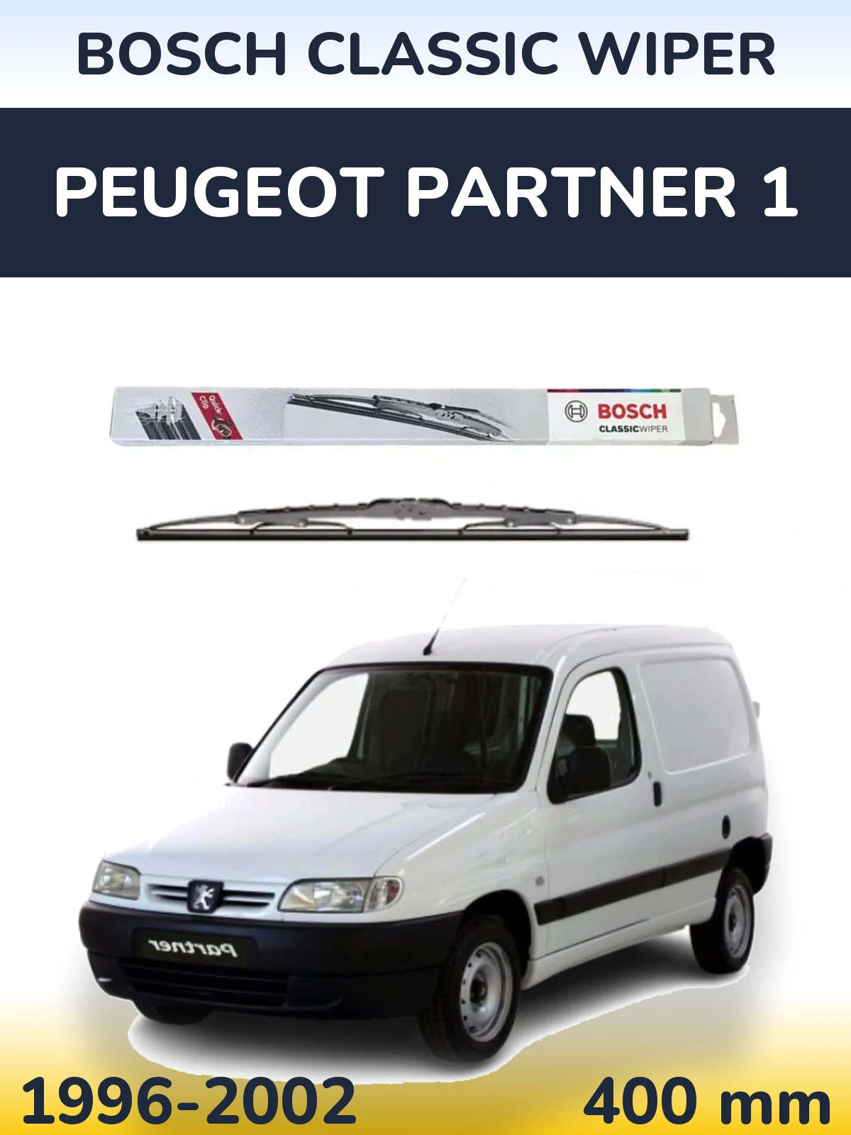 Torkarblad BOSCH Classic Wiper för Peugeot Partner 1