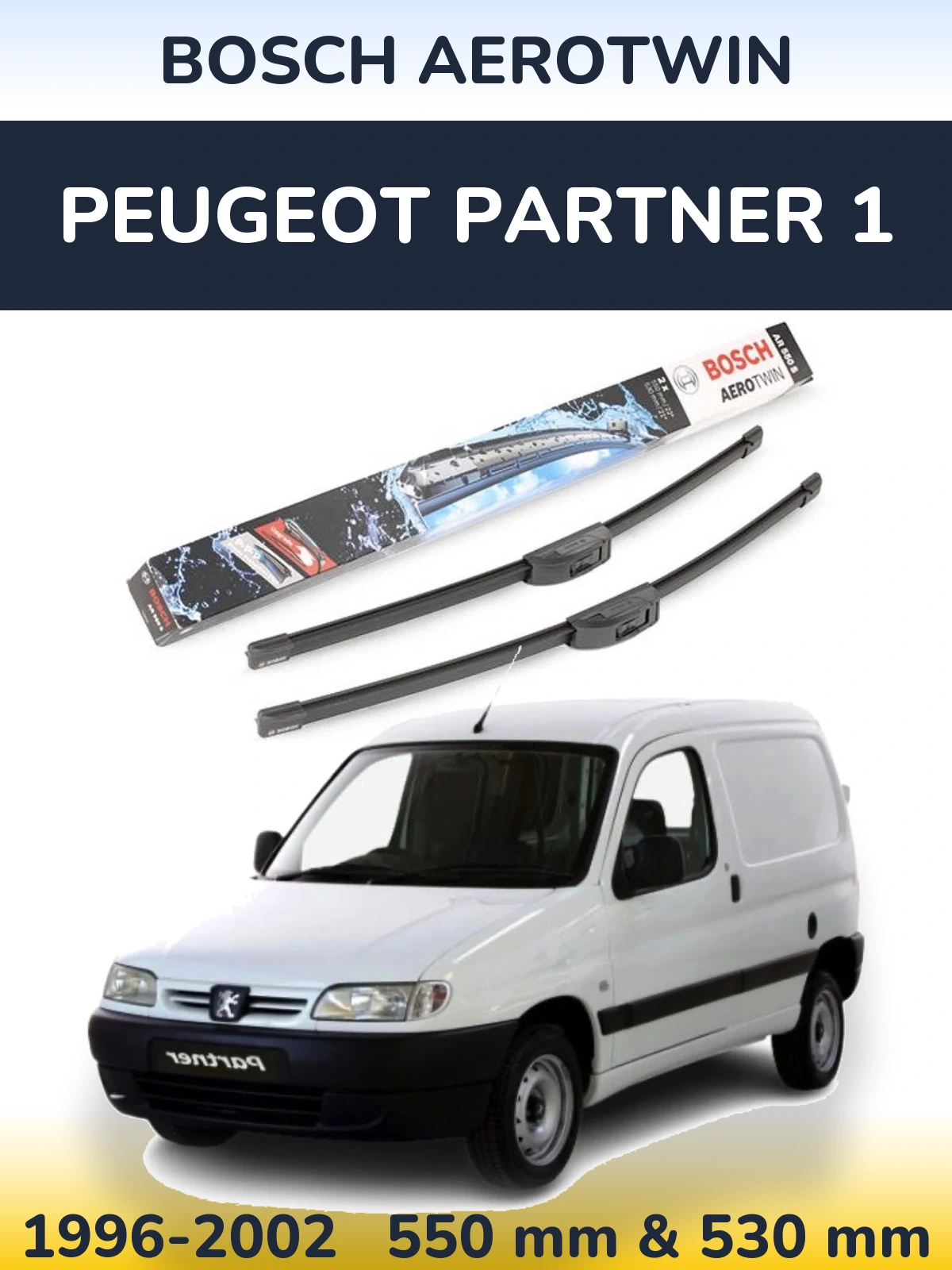Torkarblad BOSCH AeroTwin för Peugeot Partner 1