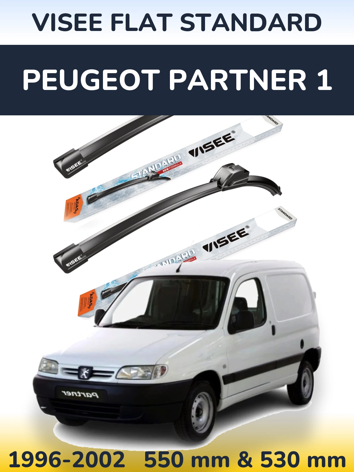 Torkarblad VISEE FLAT STANDARD för Peugeot Partner 1