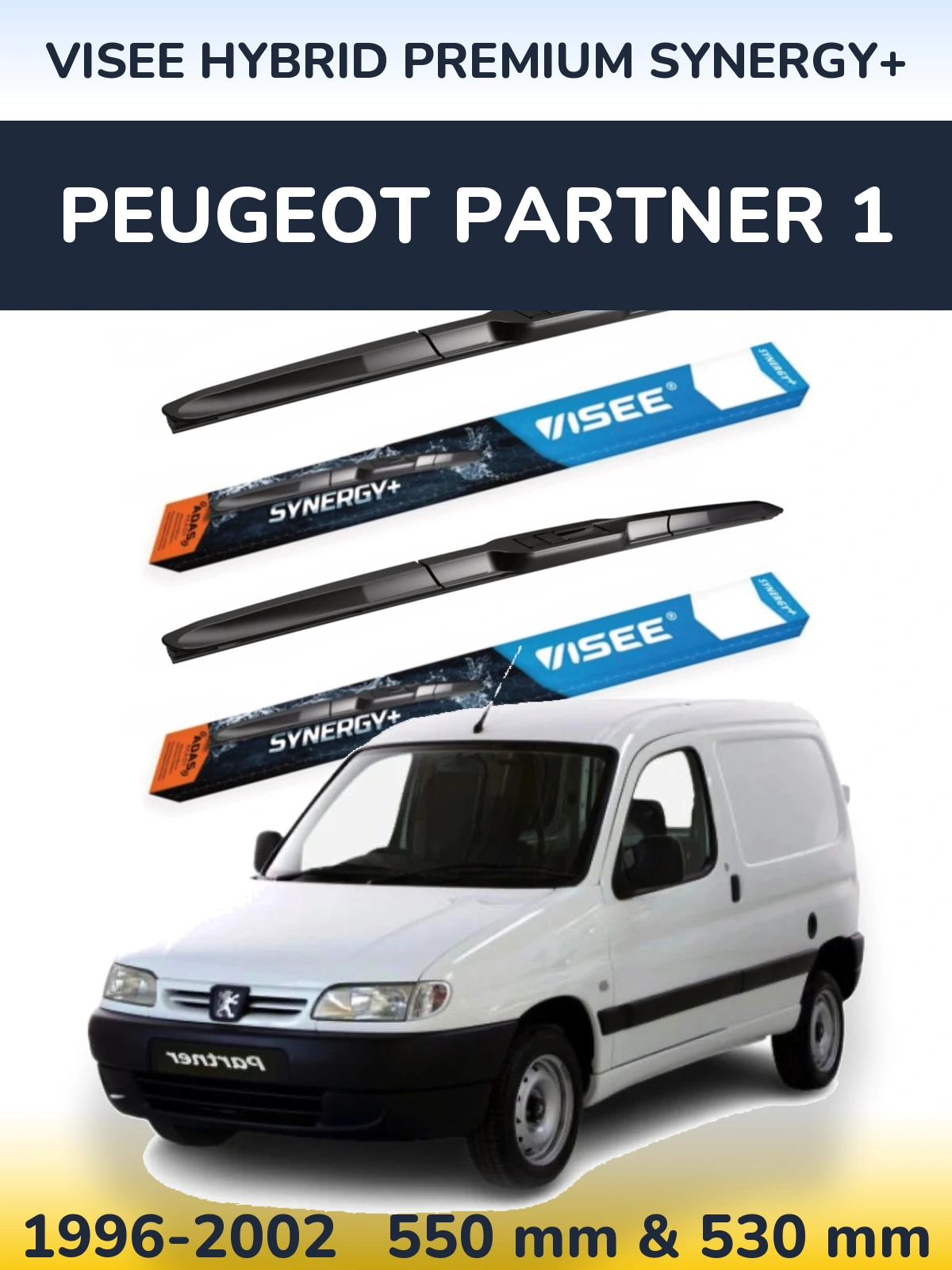Torkarblad VISEE HYBRID PREMIUM SYNERGY+ för Peugeot Partner 1