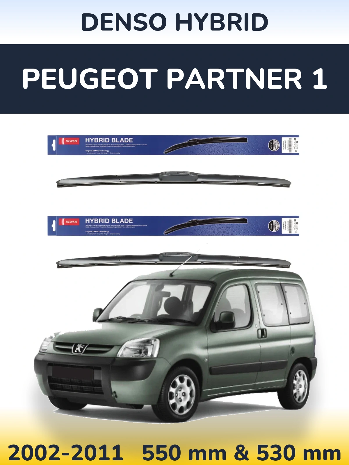 Torkarblad Denso Hybrid för Peugeot Partner 1