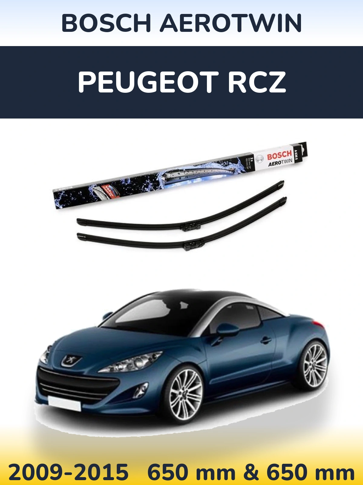 Torkarblad BOSCH AeroTwin för Peugeot RCZ