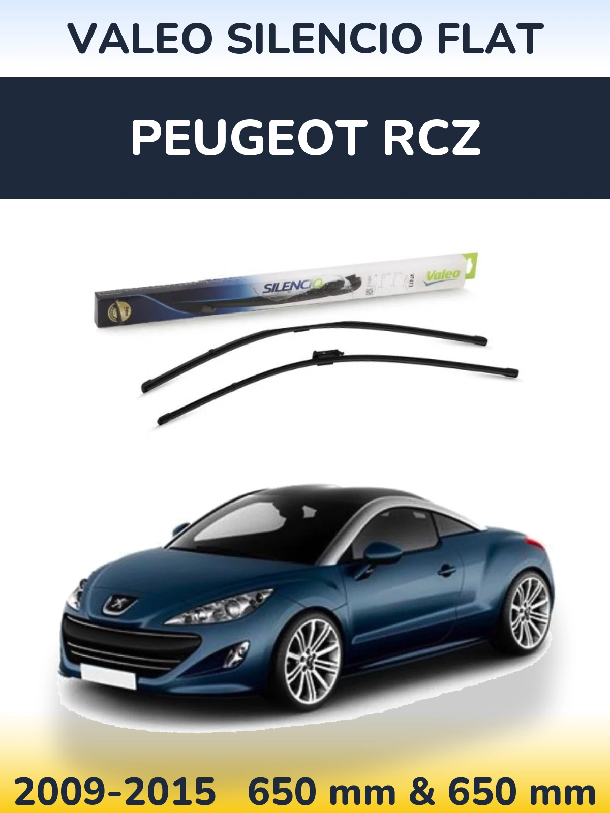 Torkarblad Valeo Silencio Flat för Peugeot RCZ