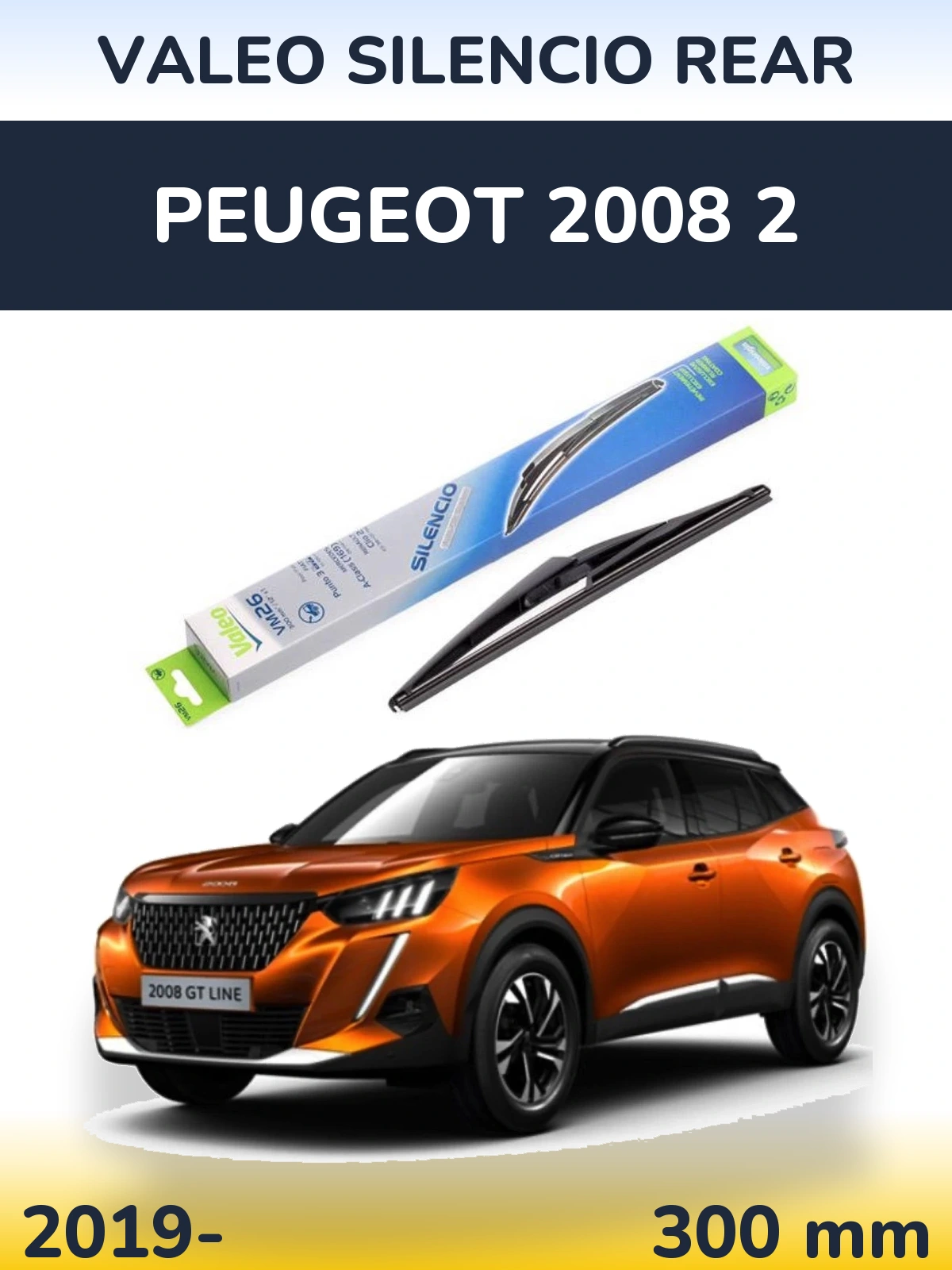 Torkarblad Valeo Silencio Rear för Peugeot 2008 2