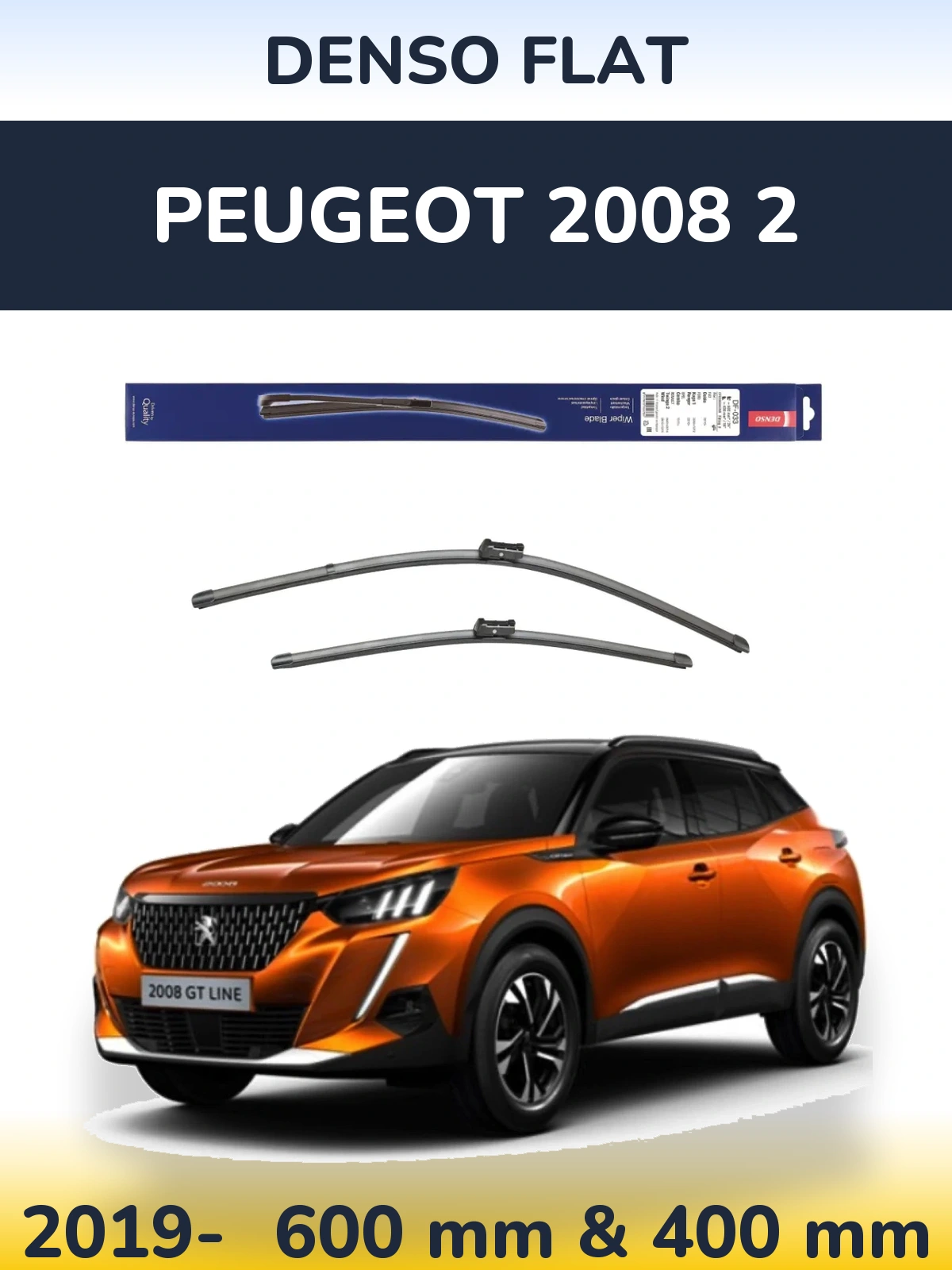 Torkarblad Denso Flat för Peugeot 2008 2