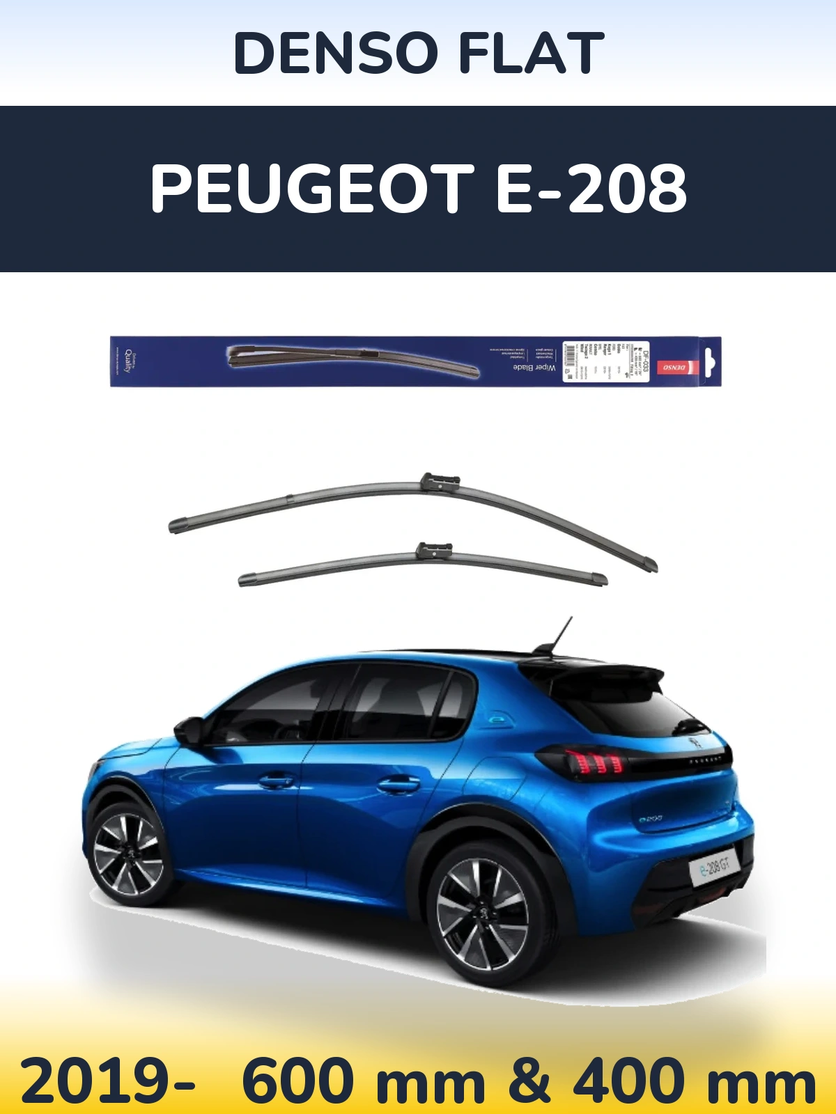 Torkarblad Denso Flat för Peugeot e-208