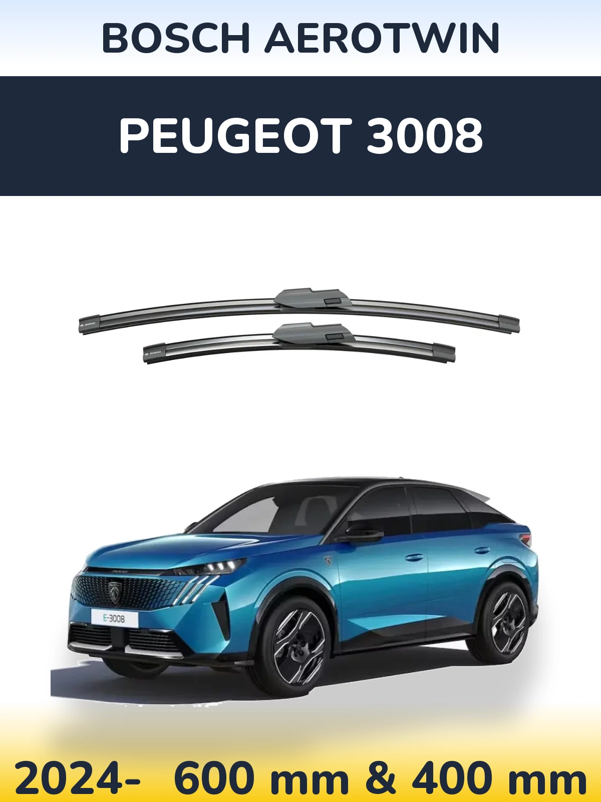 Torkarblad BOSCH AeroTwin för Peugeot 3008