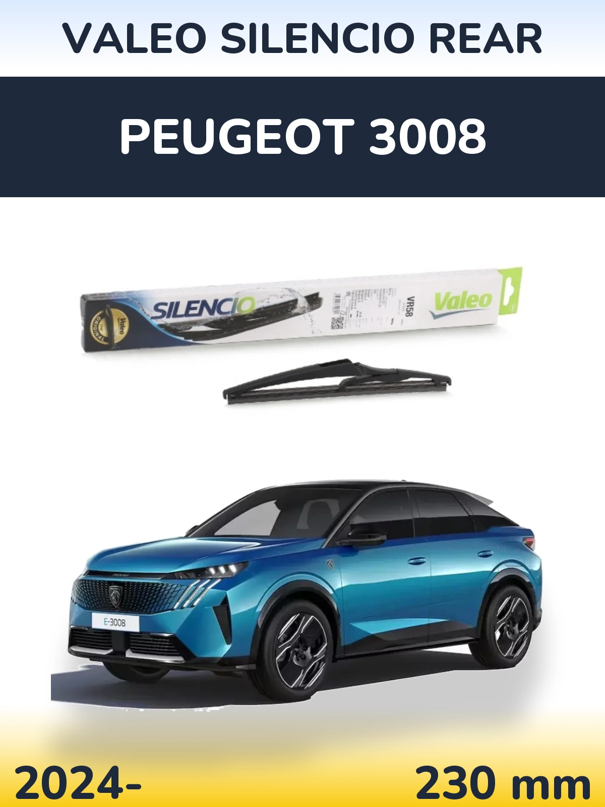 Torkarblad Valeo Silencio Rear för Peugeot 3008