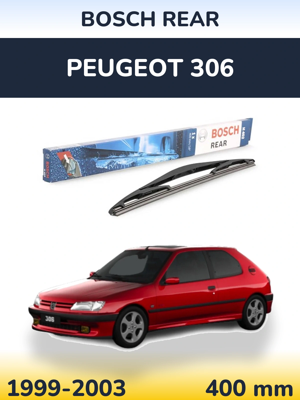 Torkarblad BOSCH Rear för Peugeot 306