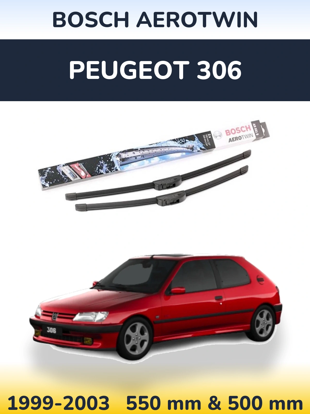 Torkarblad BOSCH AeroTwin för Peugeot 306