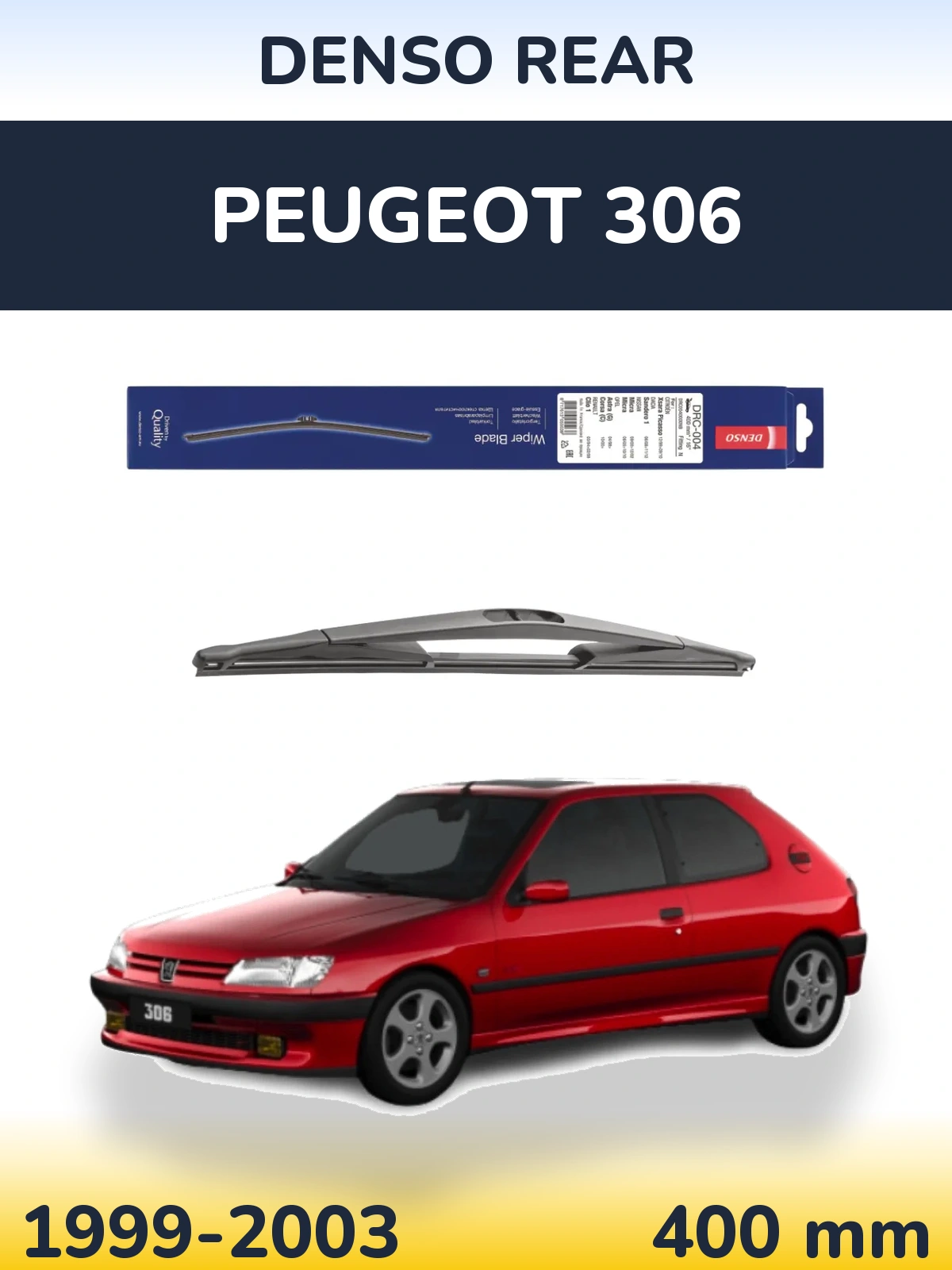 Torkarblad Denso Rear för Peugeot 306