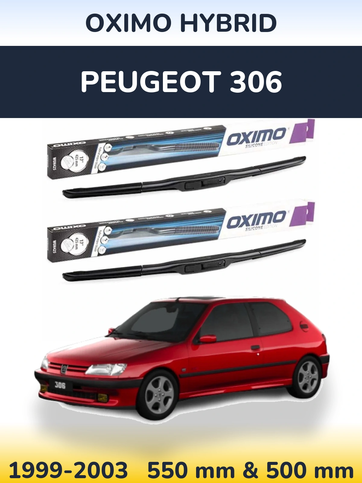 Torkarblad Oximo Hybrid för Peugeot 306