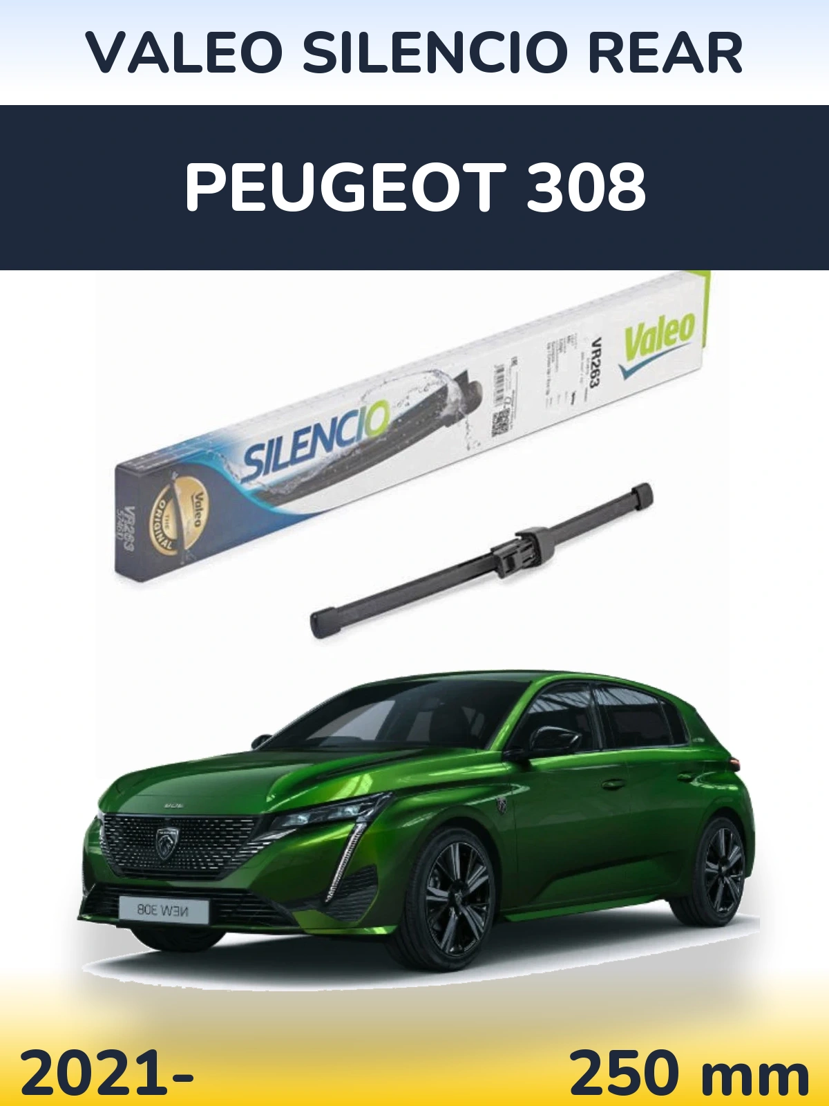 Torkarblad Valeo Silencio Rear för Peugeot 308