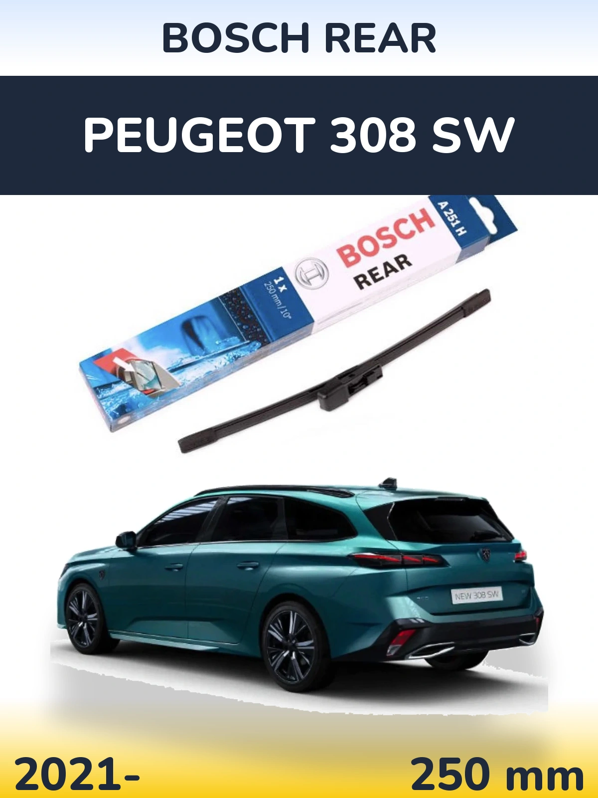 Torkarblad BOSCH Rear för Peugeot 308 SW