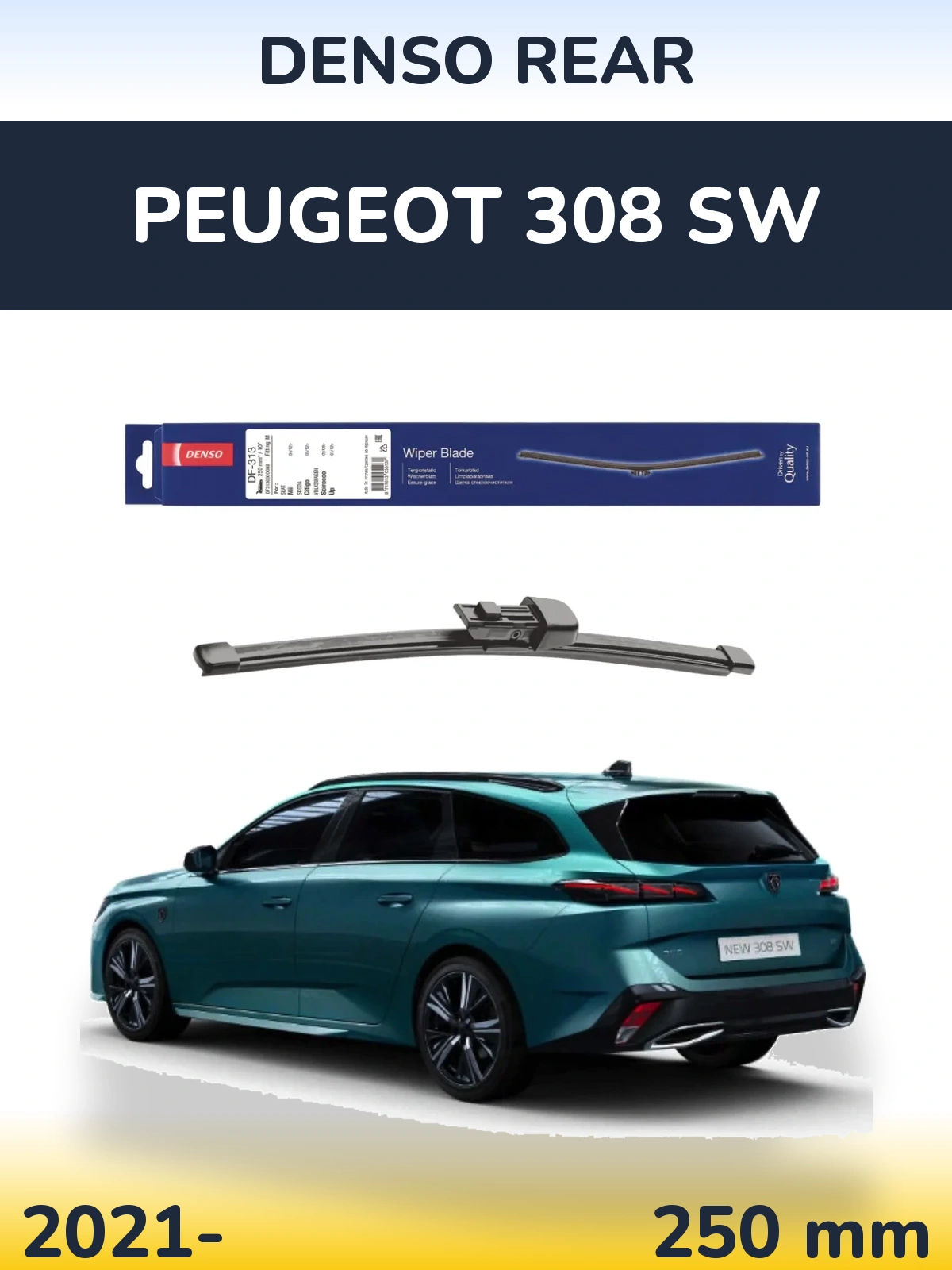Torkarblad Denso Rear för Peugeot 308 SW