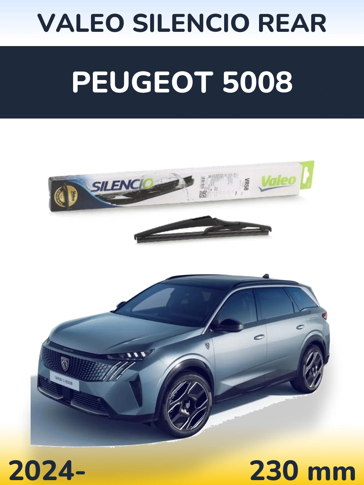 Torkarblad Valeo Silencio Rear för Peugeot 5008