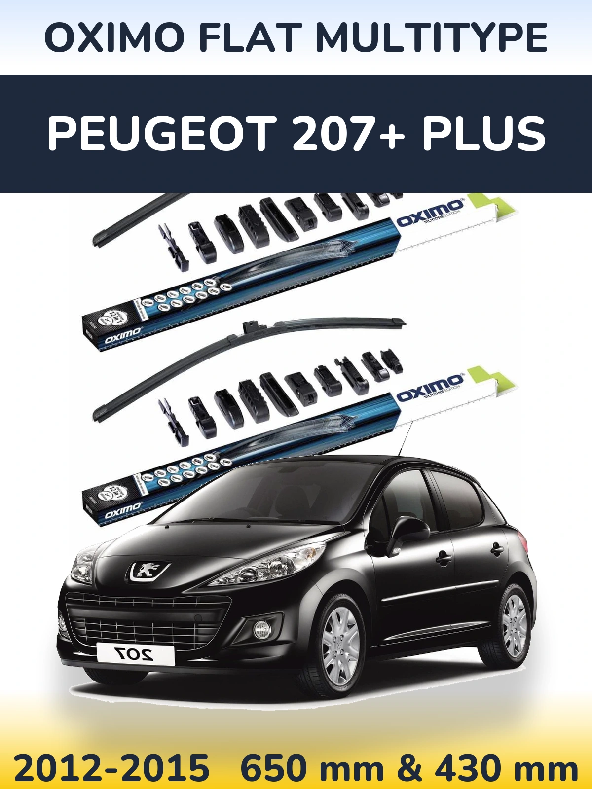 Torkarblad Oximo Flat MultiType för Peugeot 207+ Plus