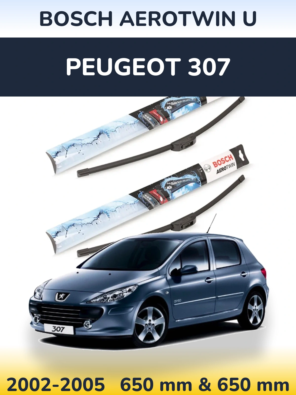 Torkarblad BOSCH AeroTwin U för Peugeot 307