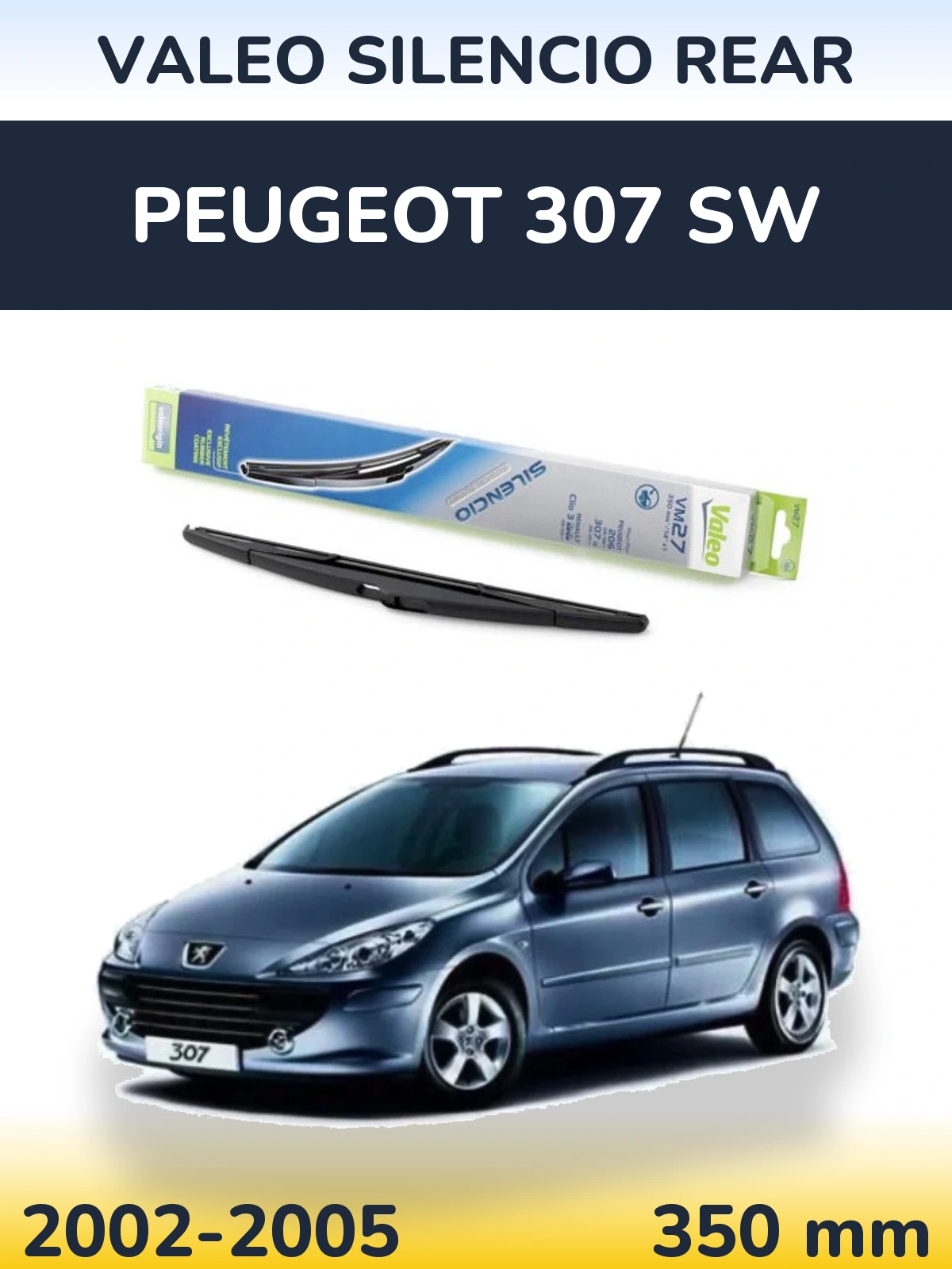 Torkarblad Valeo Silencio Rear för Peugeot 307 SW