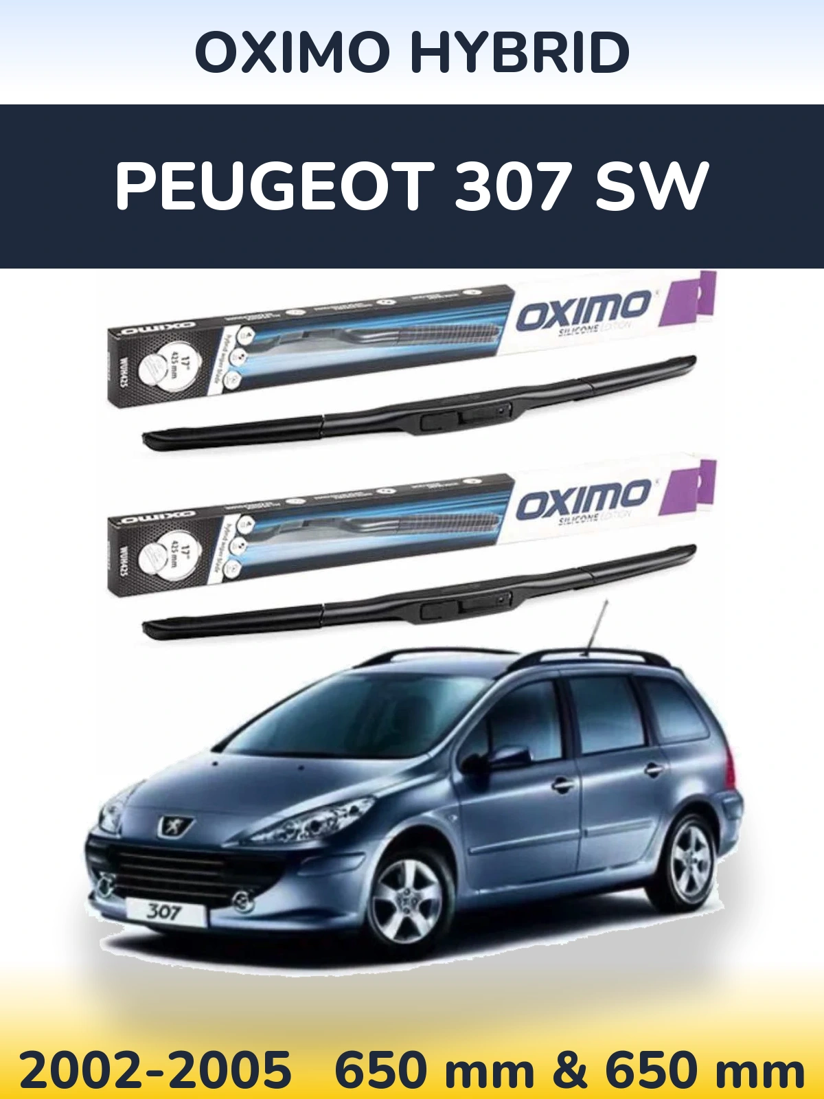 Torkarblad Oximo Hybrid för Peugeot 307 SW