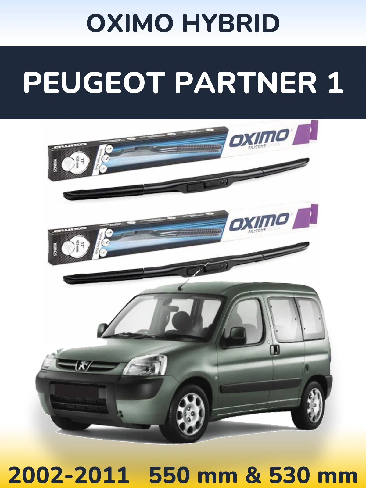 Torkarblad Oximo Hybrid för Peugeot Partner 1
